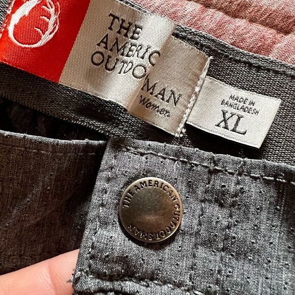 The American Outdoorsman Women’s Shorts with pockets and elastic waist Gray XL - Picture 4 of 9